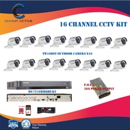 HIKVISION 16 CHANNEL DVR WITH 16X OUTDOOR CAMERAS