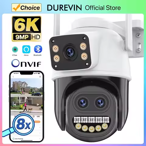 Outdoor 15MP HD 8X Zoom Dual Screen WiFi Camera 8MP Auto Tracking Camera Security Protection Video S