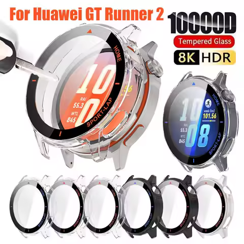 For Huawei Watch GT Runner 2 Watch Case+Tempered Glass PC Hard Cover With Screen Protector Film Shel