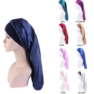 Long Satin Bonnet Sleep Cap Hair Care Night Sleep Cap for Women Braids Curly Hair Natural Hair Adjus