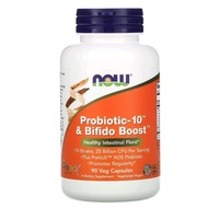 NOW ~Probiotic-10 & Bifido Boost, 25 Billion, 90 Veg Capsules (8.33 Billion Per Capsule)