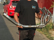 Pipa / Header Ninja Zx25R Zx25rr PNP Inler 50 Biru Tebal 12MM Full Bending Minim Las Cacing