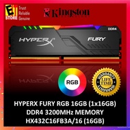 UBW5 HYPERX FURY RGB 16GB (1x16GB) DDR4 3200MHz MEMORY (HX432C16FB3A/16) RAM