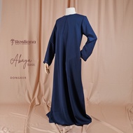 Abaya Basic ROSLIANA Biru Dongker baju gamis abaya arab wanita muslim simple polos tidak menerawang tersedia ukuran S, M, L, XL, XXL