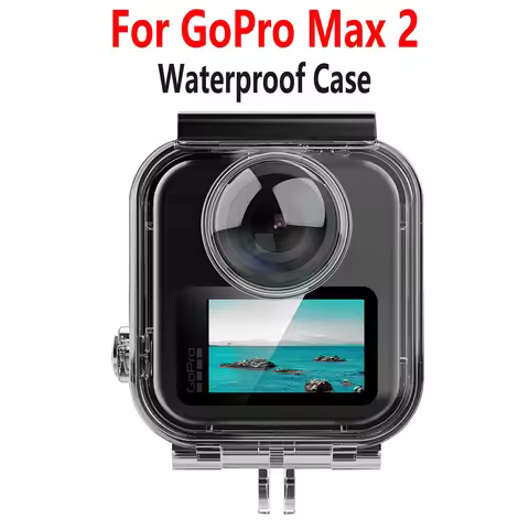 For Gopro Max 2 Accessories Waterproof Housing Diving Case 60M Protective Protector Mount Shell For 