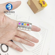 BO Kaname Madoka Jewelry Set, Crystal Tomoe Mami Puella Magi Madoka Magica Ring, Trendy Alloy Anime Periphery Finger Ring Akemi Homura Ring Gift