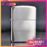 DEVA SHOP Bật Lửa Zippo Mĩ Chính Hãng làm từ Bạc Nguyên Khối Trơn Bóng BK33