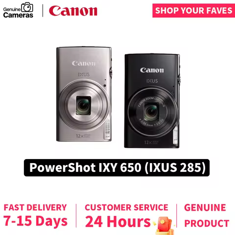 Canon PowerShot IXY 650 (IXUS 285) portable small card digital camera with 12x optical zoom and 25mm