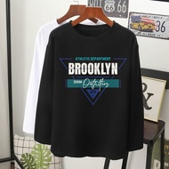  BROOKLYN grafik tees T-shirt lengan panjang MUSLIMAH VIRAL perempuan lelaki wanita long sleeve women men