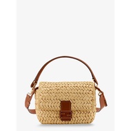 Fendi Mamma Baguette Medium raffia crossbody bag - Naturale+Sellier+Os