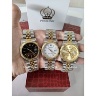 PROKING Silver Gold Men’s Watch – Stainless Steel Band, Quartz Movement