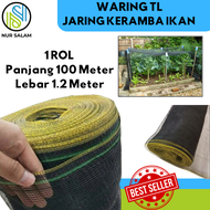 WARING  TL ( 1 ROLL ) PANJANG 100 Meter x Lebar 12 meter Waring Taman