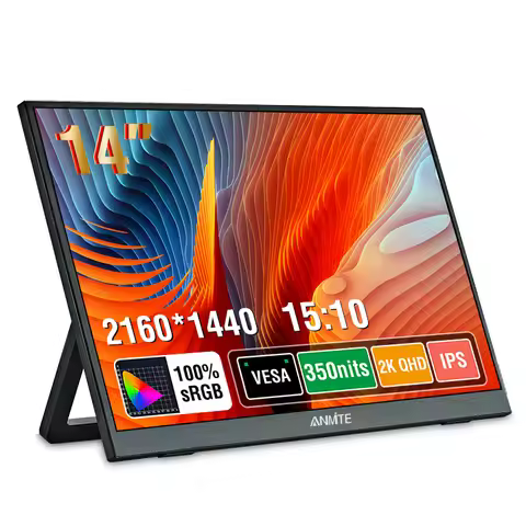 14-inch 2.5K 2160*1440 Portable Monitor 60HZ For Laptop XBox PS4 / 5 Switch TV Box Cell Phone PC Ext