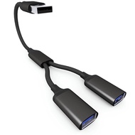 USB Splitter Cable 1 IN 2 OUT 27CM USB Male To Dual Female Extension Cord Double USBA Port Hub Data 