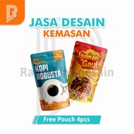 ASLI Jasa desain kemasan standing pouch produk label makanan design
