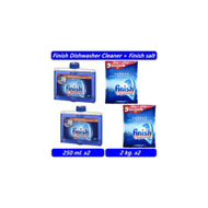 finish cleaner machine 2 ขวด + finish salt 2 ถุง ผลิตภัณฑ์ล้างจาน สำหรับเครื่องล้างจานอัตโนมัติ