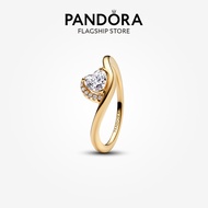 Pandora 14K Gold Plated Wavy Heart Ring