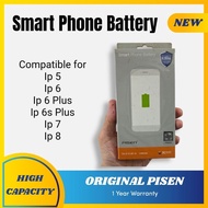 Pisen Premium High Quality Battery for Apple Iphone 5 6 6Plus 6s plus 8
