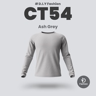 OREN SPORT Long Sleeve Plain T-shirt - Ash Grey (Unisex) CT54