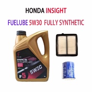 HONDA INSIGHT OIL FILTER + AIR FILTER + FUELUBE 5W30 FULLY SYNTHETIC  ENGINE OIL