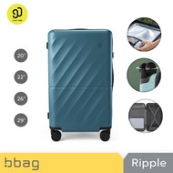 NinetyGo Double Zipper Luggage Ripple Model 90L03 Pc1 Silent Wheel TSA Lock Size 20/22/26/29 Inches 