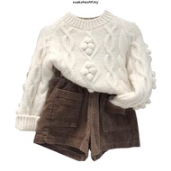 Baby Girl Shorts Polyester Shorts Corduroy Pants Casual Shorts