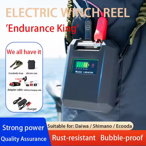 10000MAH Electric Fishing Reel Battery Water Proof 14.8V Sea Fishing Reel Battery LCD Display For Da