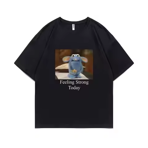 Tutter Feeling Strong Today T-shirt Anxious Tutter Tshirt Funny Mouse Graphic T Shirts Men Women Cas