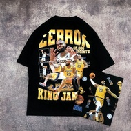 (LVR) NBA LEBRON JAMES Oversize T-Shirt - Lebron James Vintage Oversize T-Shirt - Men's T-Shirt Over