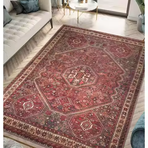 8x10 Rug - Machine Washable Area Rug with Non-Slip Backing, Ideal for Living Room, Dining Room, Bedr
