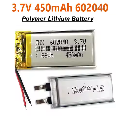 New 602040 Polymer 450mAh Battery Li Po 3.7V Lithium Batteries for DVR GPS Car Recorder Game Console