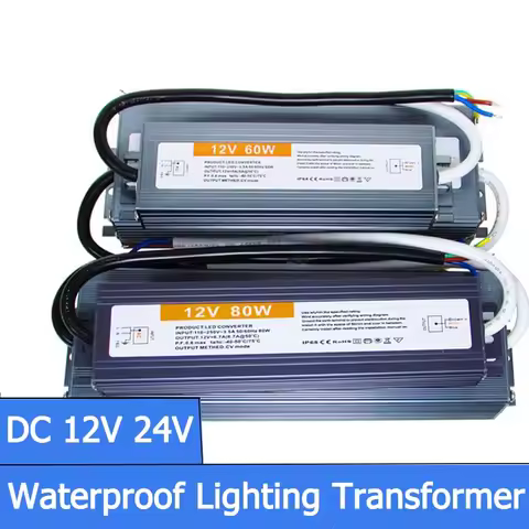 Waterproof Lighting Transformer AC 110V~220V To DC 12V 24V Power Supply 10W 20W 30W 50W 100W 150W 20