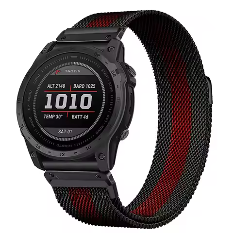 22 26mm Milanese Quick Fit Watch Strap With Magnetic Buckle for Garmin Fenix 7 7XPro Fenix 6 Fenix 5