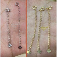 Pawnable 18k saudi gold extender 2 for white & yellow gold necklace gold chain