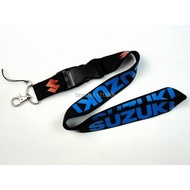 Premium SUZUKI Lanyard with Safe Removable Buckle & Spring Clip/Custom Lanyard