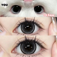 4YOU Lens 2Pcs Doll Eyes Grade 0.00-8.00 Natural Gray Pink Contact Lens 1 Year 14.5mm