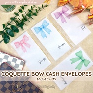 A6 Matte Coquette Bow Laminated Envelopes 6 Holes