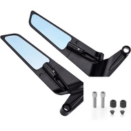 LEDISHUN Motorcycle Rearview Mirrors Wind Wing Adjustable Rotating Side Mirror Winglet Compatible wi