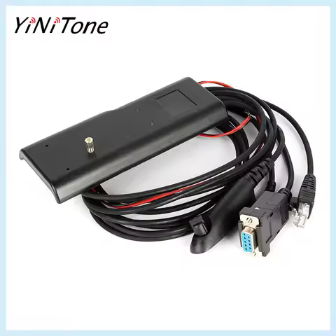 5-in-1 Motorola Radio Programming Cable for GP88, GP300, GP328, GM300 - No RIB, Multiple Adapters In