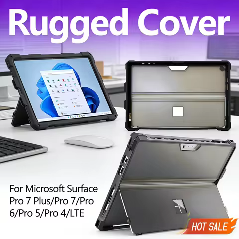Case for Microsoft Surface Pro 7 Plus/Pro 7/Pro 6/Pro 5/Pro 4/LTE Rugged Cover Case Compatible w/Typ