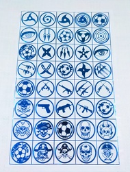 Mainan tajos/tazos besi tebal emas metalik isi 40pcs