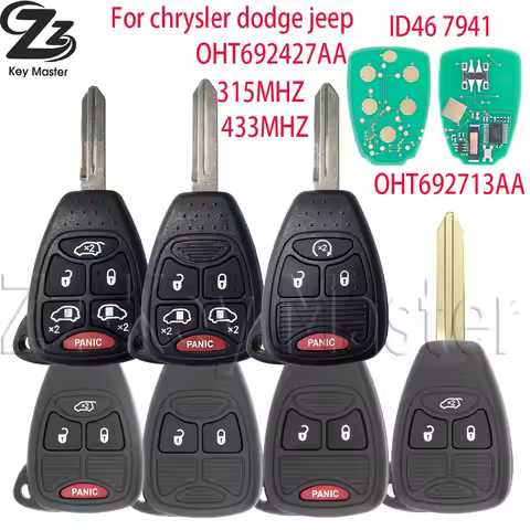 Zz Store Car Remote Key OHT692427AA/OHT692713AA 315/433Mhz 7941 For Chrysler Jeep Wrangler Grand Che