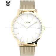 TIMEX TW2T74100 Women's Analog Watch Transcend 38mm 2-hand Mesh SS Bracelet Gold *Original