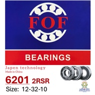 FOF Bearing 6201 2RSR (12x32x10