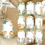Cartoon Jungle Hunting Animal Tags Blox Fruit Sticker 40pcs Sticker Book DIY Gift Labels With Hemp R