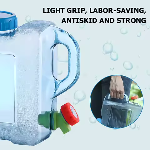 5L Water Container Water Carrier Canister Large Capacity Water Bottle with Faucet Food Grade Water C