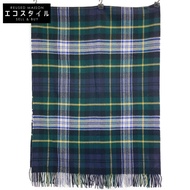 Johnstons 格紋 100% 羊絨大圍巾（二手）