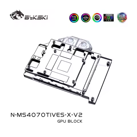 Bykski Water Block Use for MSI GeForce RTX 4070 Ti VENTUS 3X 12G OC GPU Card / Copper Cooling Radiat