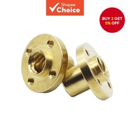 3DT8,,2mm/8mm,T8,T8,,,。  Bahagian Pencetak 3D T8, Kacang Tembaga Skru Trapezoid, Pitch 2mm/Lead 8mm 