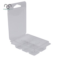 .100 Packs Wax Melt Clamshells Molds Square, 6 Cavity Clear Plastic Cube Tray for Candle-Making & So